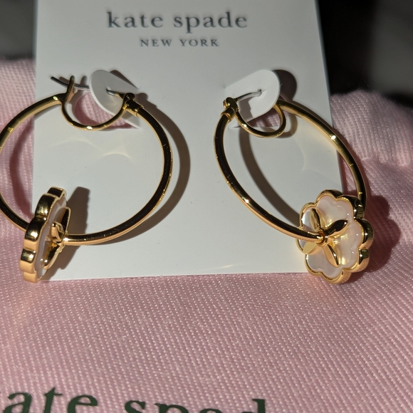 NWT Kate Spade Heritage Bloom Hoop Earrings - Picture 13 of 15